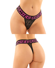 Load image into Gallery viewer, Vibes Buddy Pack Thicc Athletic Mesh Boy Brief &amp; Lace Thong Black/pnk

