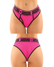 Load image into Gallery viewer, Vibes Buddy Pack Pussy Power Micro Brief &amp; Lace Thong Pnk/blk
