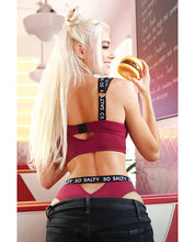 Load image into Gallery viewer, Vibes So Salty Long Line Bra &amp; Cheeky Panty Berry Bliss
