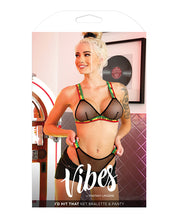 Bild in den Galerie-Viewer laden, Vibes I&#39;d Hit That Net Bralette &amp; Panty Black
