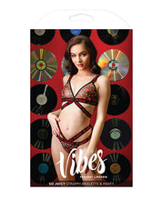 Cargue la imagen en el visor de la galería, Vibes So Juicy Strappy Bralette &amp; Panty Black
