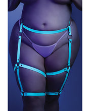 Load image into Gallery viewer, Glow Buckle Up Glow In The Dark Leg Harness Light Blue O-s
