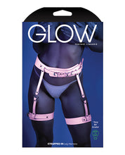 Load image into Gallery viewer, Glow Strapped In Glow In The Dark Leg Harness Light Pink O-s
