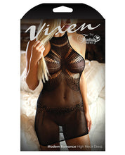 Load image into Gallery viewer, Vixen Modern Romance High Neck Dress Black
