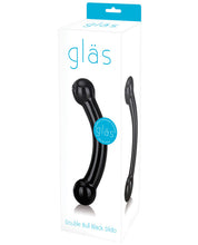 Load image into Gallery viewer, Glas Double Bull Glass Dildo - Black
