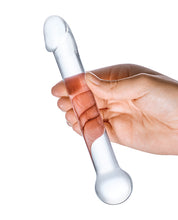 Load image into Gallery viewer, Glas 7&quot; Realistic Head Glass Dildo - Clear

