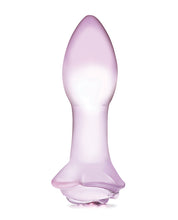 Load image into Gallery viewer, Glas 5&quot; Rosebud Glass Butt Plug - Pink
