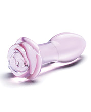 Load image into Gallery viewer, Glas 5&quot; Rosebud Glass Butt Plug - Pink
