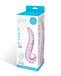 Glas 6" Lick-it Glass Dildo - Pink