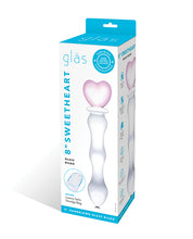 Indlæs billede i gallerifremviser, Glas 8&quot; Sweetheart Glass Dildo - Pink-clear
