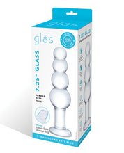 Load image into Gallery viewer, Glas 7.25&quot; Glass Beaded Butt Plug - Clear
