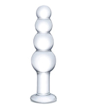 Load image into Gallery viewer, Glas 7.25&quot; Glass Beaded Butt Plug - Clear
