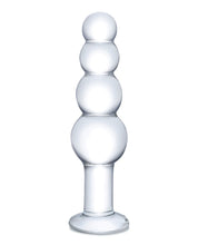 Indlæs billede i gallerifremviser, Glas 7.25&quot; Glass Beaded Butt Plug - Clear
