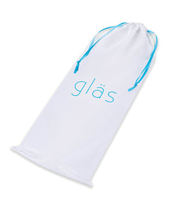 Glas 7" Realistic Curved Glass Dildo W-veins - Clear