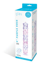 Load image into Gallery viewer, Glas 9&quot; Purple Rose Nubby Glass Dildo - Purple-pink
