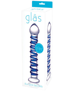 Glas Spiral Glass Dildo - Blue