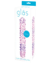 Load image into Gallery viewer, Glas Purple Rose Nubby Glass Dildo
