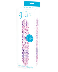 Glas Purple Rose Nubby Glass Dildo