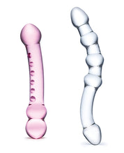 Load image into Gallery viewer, Glas 2 Pc Double Pleasure Glass Dildo Set
