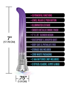 Nixie Waterproof G-spot Vibe - 10 Function Purple Ombre Glow