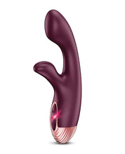 Load image into Gallery viewer, Zola Rechargeable Silicone Dual Massager - Burgundy-rose Gold
