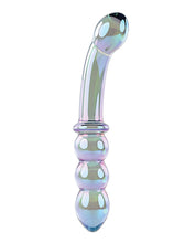 Load image into Gallery viewer, Gender X Lustrous Galaxy Wand Dual Ended Glass Massager - Green
