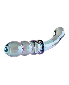 Gender X Lustrous Galaxy Wand Dual Ended Glass Massager - Green