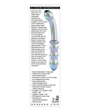 Load image into Gallery viewer, Gender X Lustrous Galaxy Wand Dual Ended Glass Massager - Green
