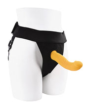 Indlæs billede i gallerifremviser, Gender X Sweet Embrace Dual Motor Strap On Vibe W-harness - Yellow
