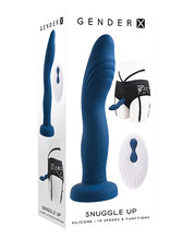 Load image into Gallery viewer, Gender X Snuggle Up Dual Motor Strap On Vibe W-harness - Blue
