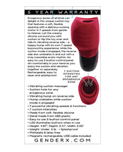 Load image into Gallery viewer, Gender X Body Kisses Vibrating Suction Massager - Red-black
