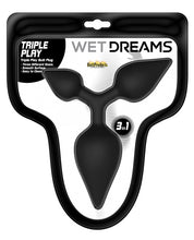 Load image into Gallery viewer, Wet Dreams Triple Play Anal Plug - Black
