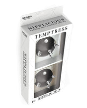 Indlæs billede i gallerifremviser, Nipplicious Temptress Leather Pasties W-studs - Black
