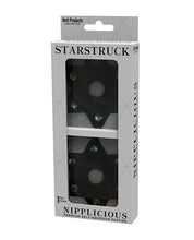 Ladda bilden i Galleri Viewer, Nipplicious Starstruck Leather Pasties W-studs &amp; Nipple Hole - Black
