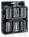 Icon Brands 6-Pack Crystalline TPR Cock Sleeves Clear