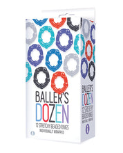 Load image into Gallery viewer, The 9&#39;s Baller&#39;s Dozen Beaded 12pc Cockring Set - Asst. Colors

