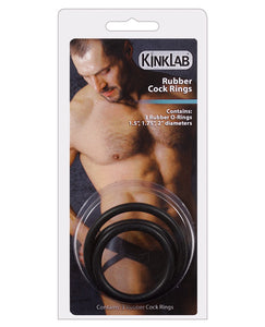 Kinklab Rubber Cock Ring - förpackning om 3