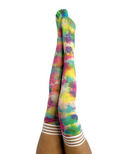 Load image into Gallery viewer, Kix&#39;ies Gilly Tie Die Thigh High Bright Color
