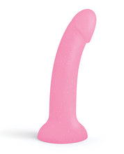 Load image into Gallery viewer, Love To Love Curved Suction Cup Dildolls Glitzy - Glitter Pink
