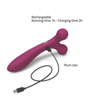 Load image into Gallery viewer, Love To Love Fireball Forked Vibrator - Plum Star
