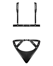 Ladda bilden i Galleri Viewer, Lust Contessa Cupless Strappy Brazilian Teddy Black
