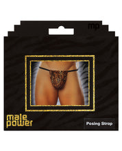 Încărcați imaginea în vizualizatorul Galerie, Male Power Posing Strap Thong Animal Print O-s
