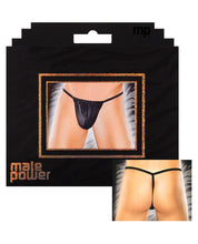 Load image into Gallery viewer, Male Power Nylon Lycra Pouch Thong Black O-s
