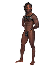 Load image into Gallery viewer, Leather Aries Single Ring Harness Black O-s
