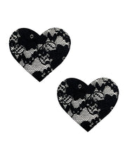 Load image into Gallery viewer, Neva Nude Lace Heart Pasties - O/s

