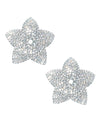 Neva Nude Burstin Blooms Crystal Jewel Reusable Silicone Nipple Pasties - Clear O-s
