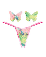 Load image into Gallery viewer, Neva Nude Naughty Knix Rainbow Sherbet Velvet G-string &amp; Pasties - (color Varies) Multi O-s
