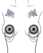 Load image into Gallery viewer, Neva Nude Burlesque La Vie Boheme Jewel Reusable Silicone Pasties - Crystal O-s
