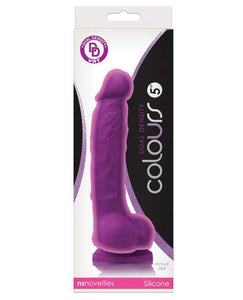 "Colours Dual Density 5"" Dong W/balls & Suction Cup"