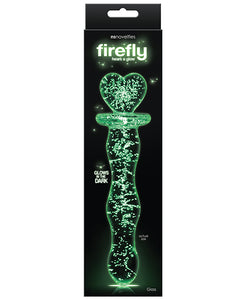 Firefly Heart A Glow Glass Dildo - Clear